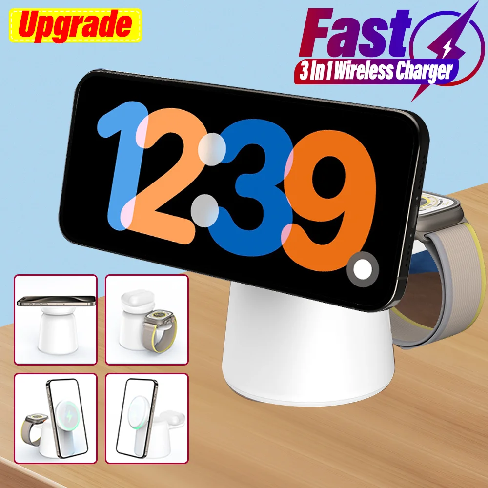 Smartwatch Ac - 3 in 1 Magnetic Wireless Charger