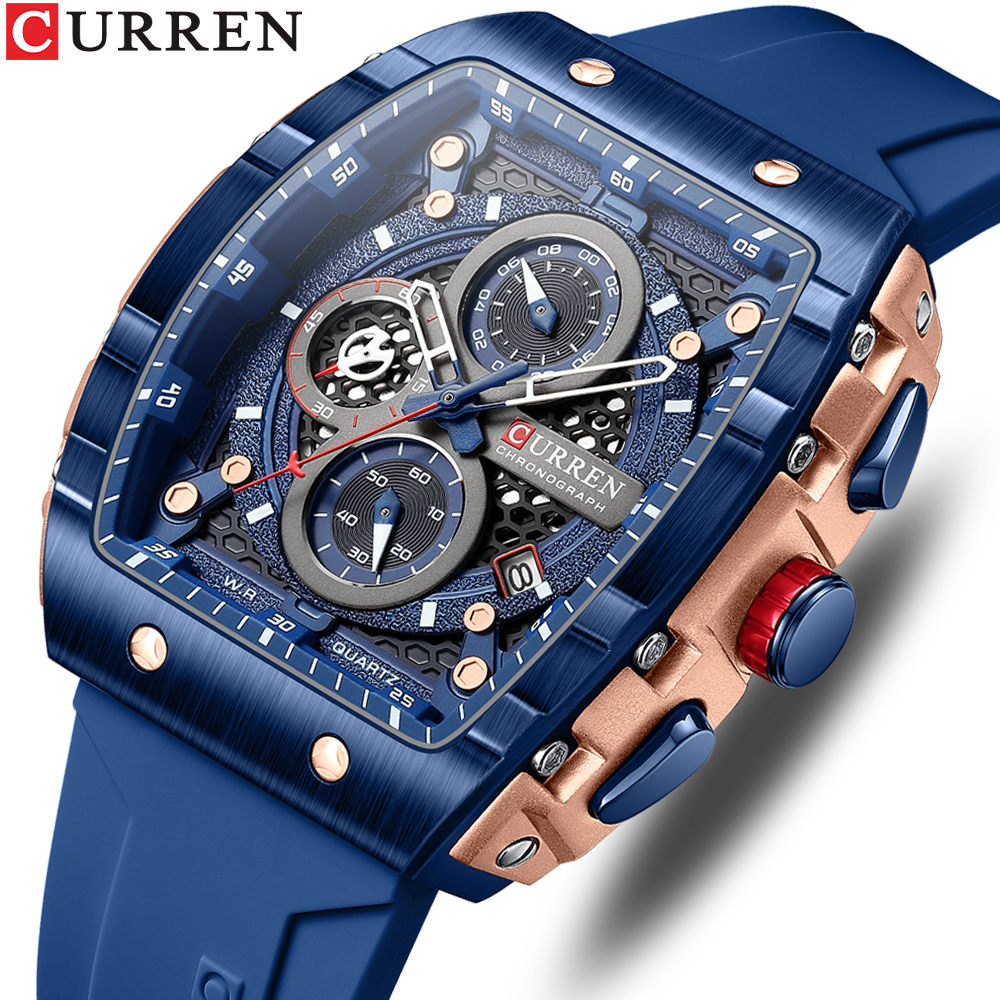 Smartwatch Guess - CURREN Sports Unique Rectangular Watches with