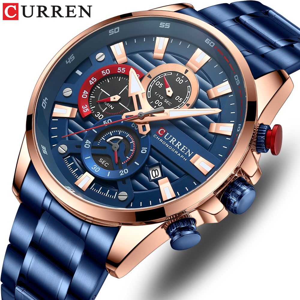 Smartwatch Guess - CURREN New Blue Multi Function Quartz