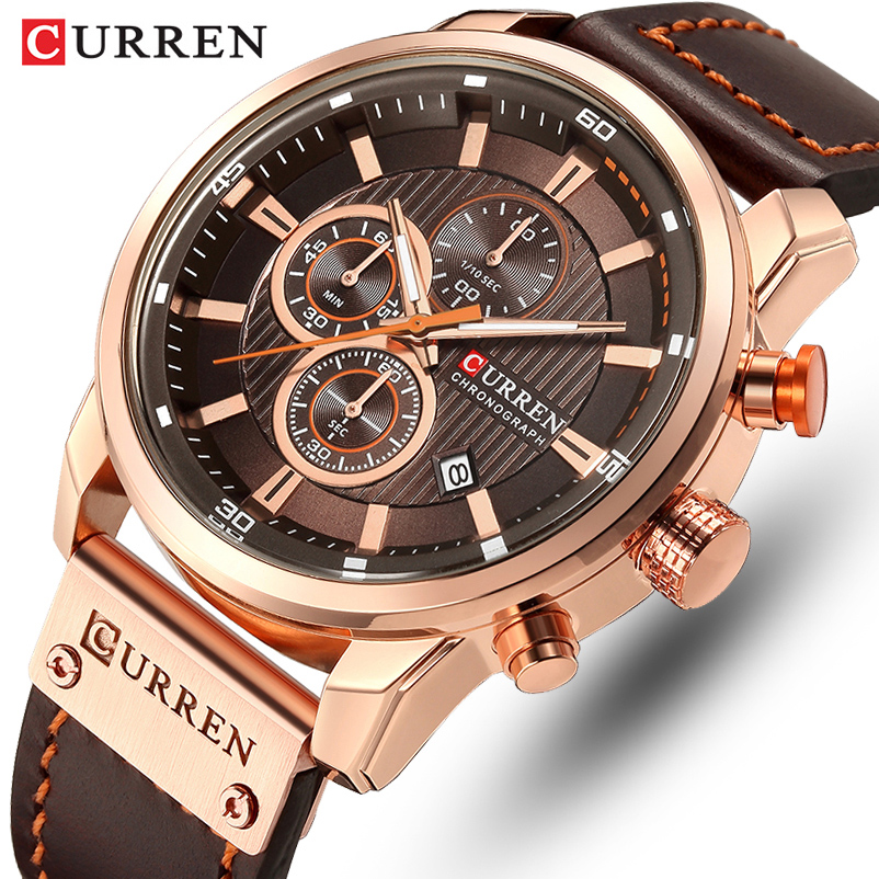 Smartwatch Guess - CURREN Brand Watch Men Leather Sports