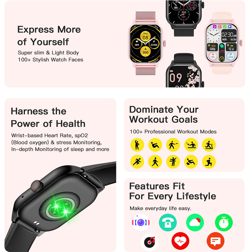 LEMFO LT10 Smart Watch 2024 An - Smartwatch X18 recension och pris