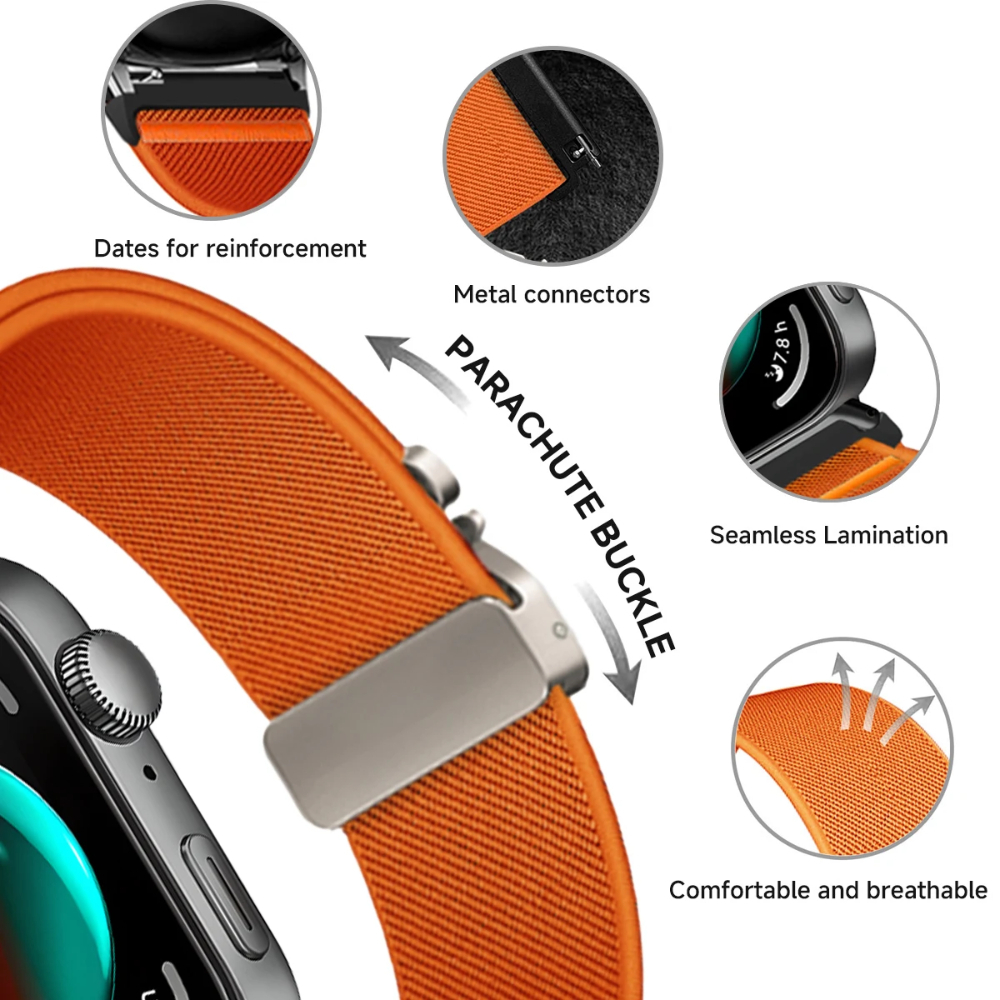 Parachute Buckle Nylon Band fo - Milanaise Mesh Band recension och pris