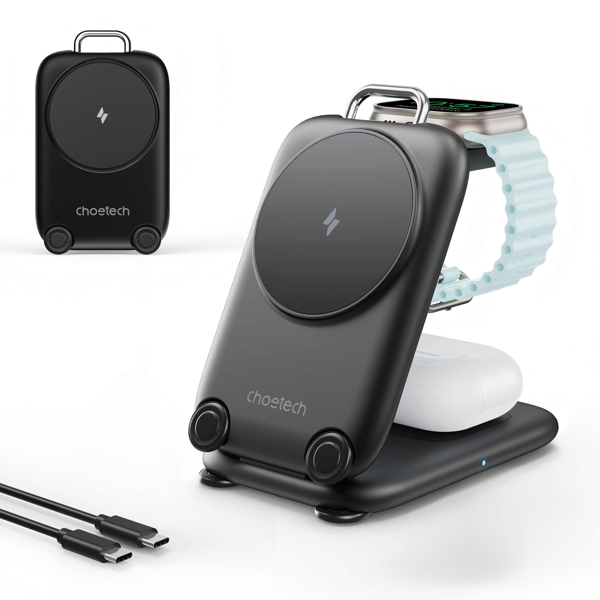3-in-1  Travel Fast Charge Wir - Smartwatch Ac recension och pris