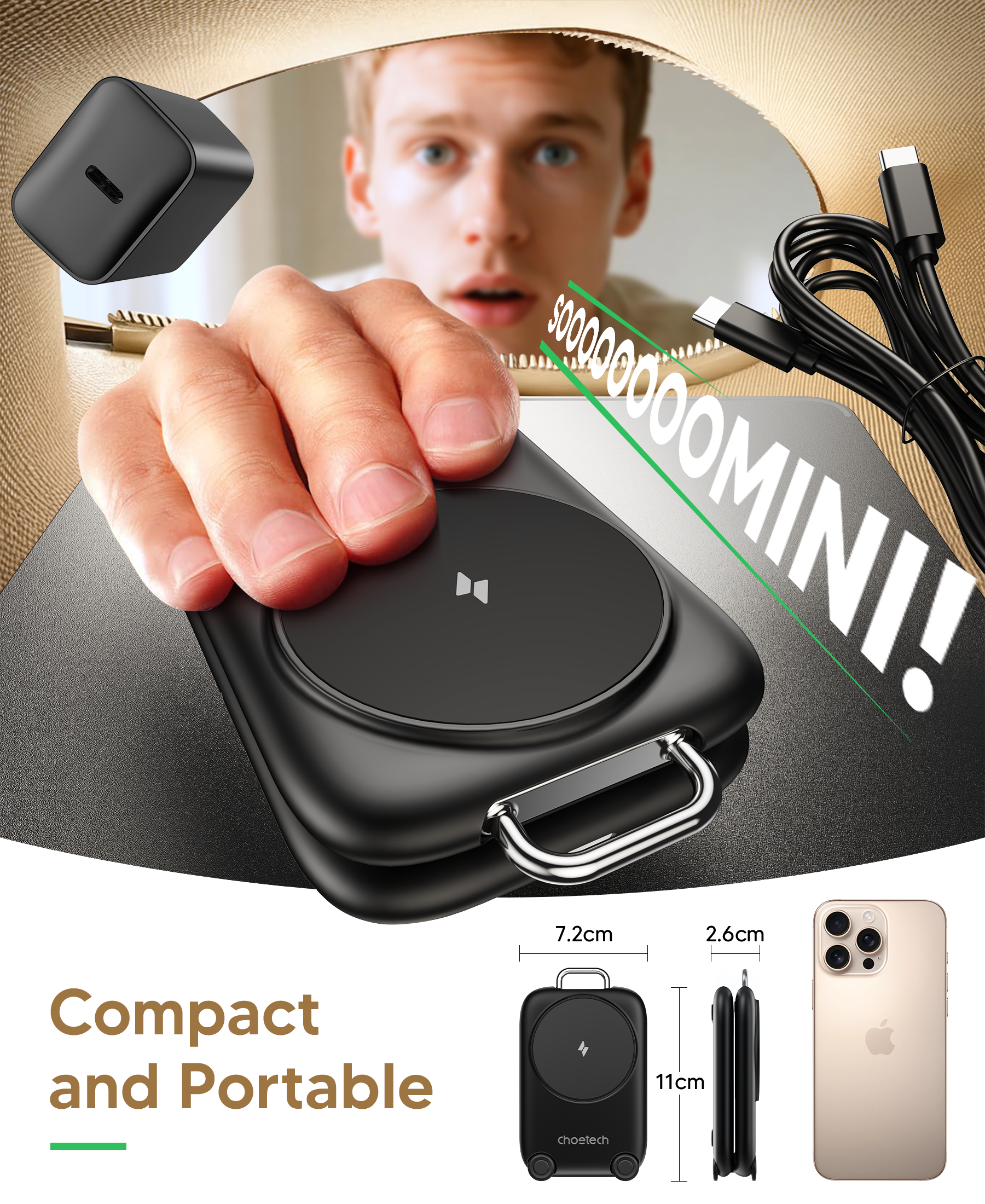 3-in-1  Travel Fast Charge Wir - Smartwatch Ac recension och pris