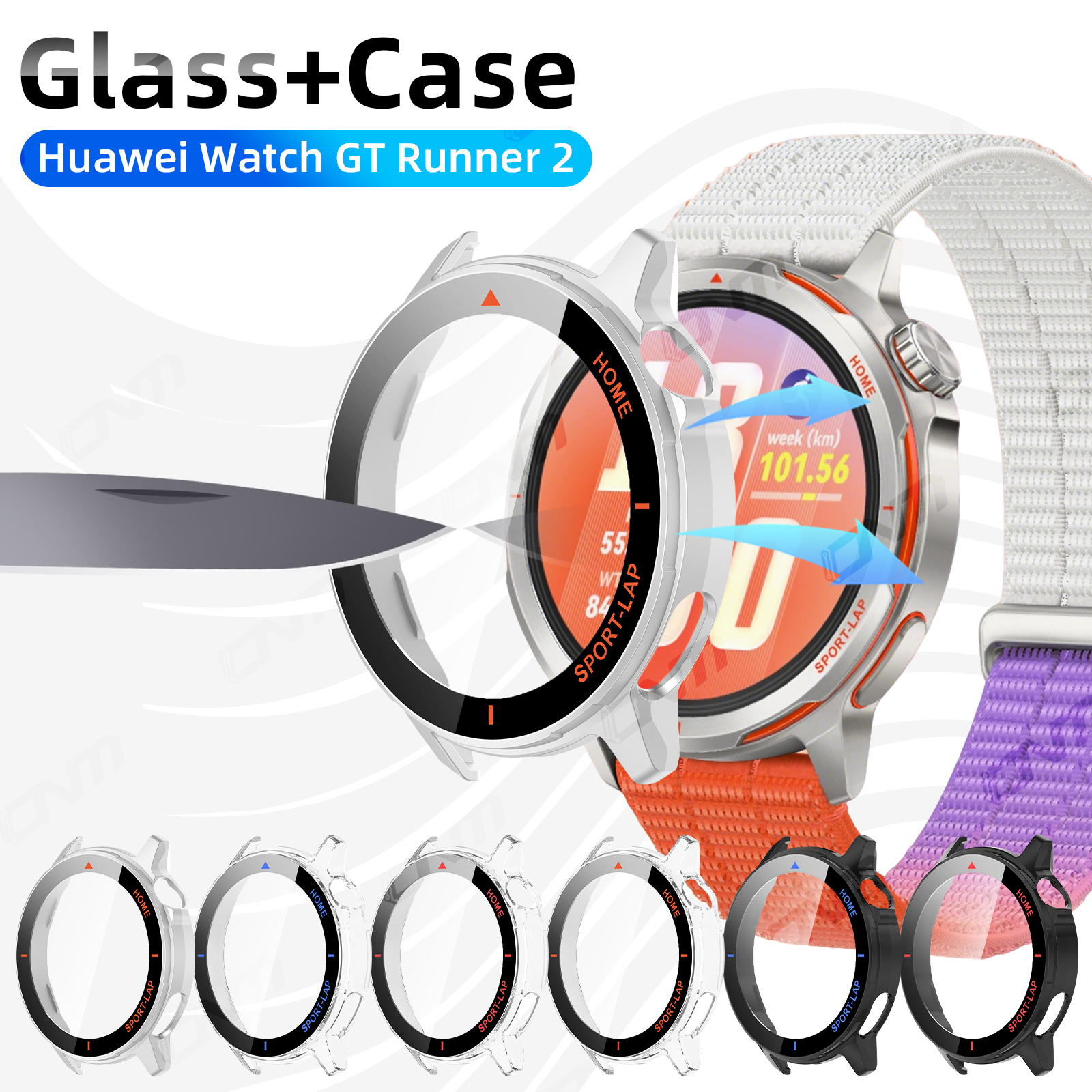 PC Case+Tempered Glass For Hua - Titan Smartwatch Accessories recension och pris