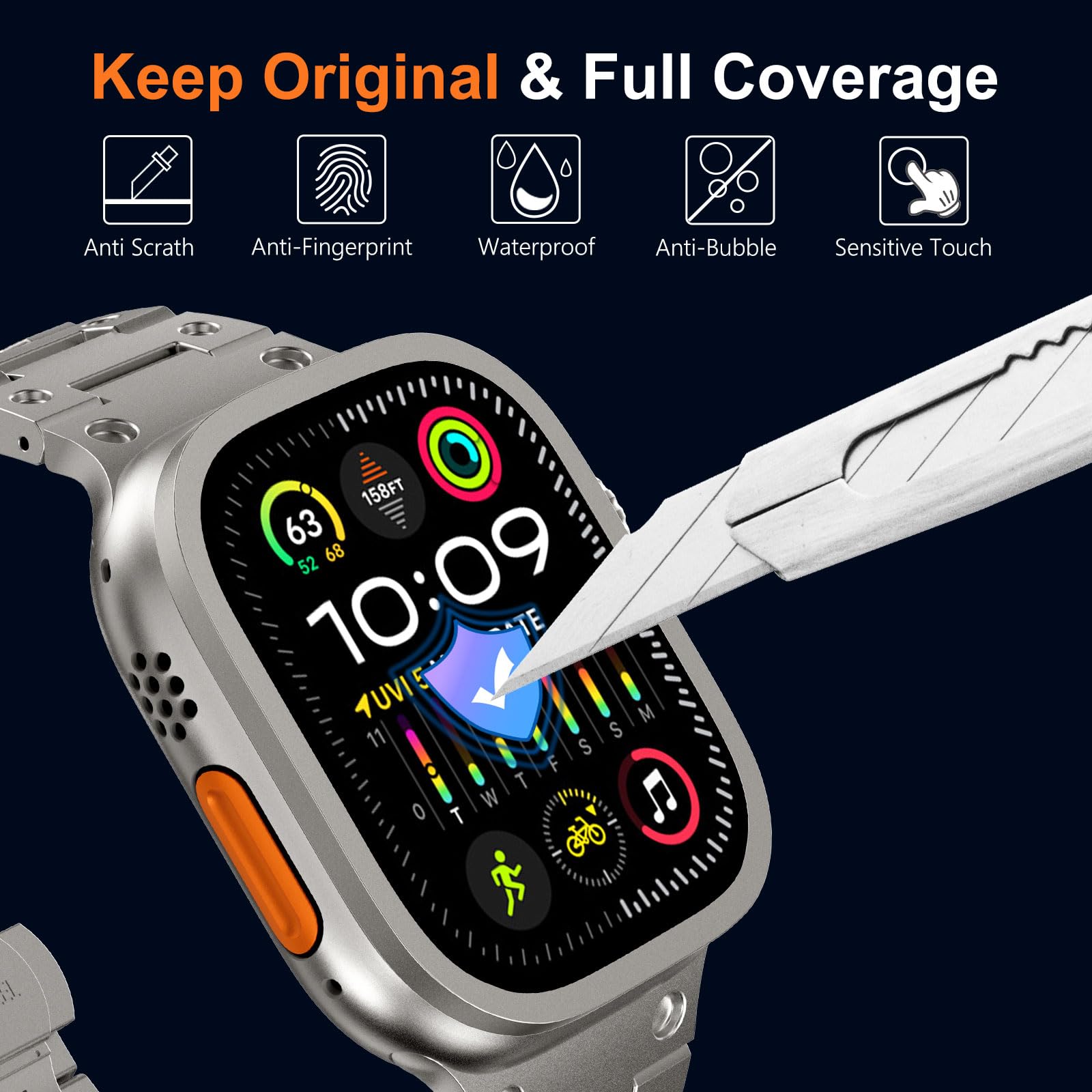 Tempered Glass for Apple Watch - Watch Face Protector recension och pris