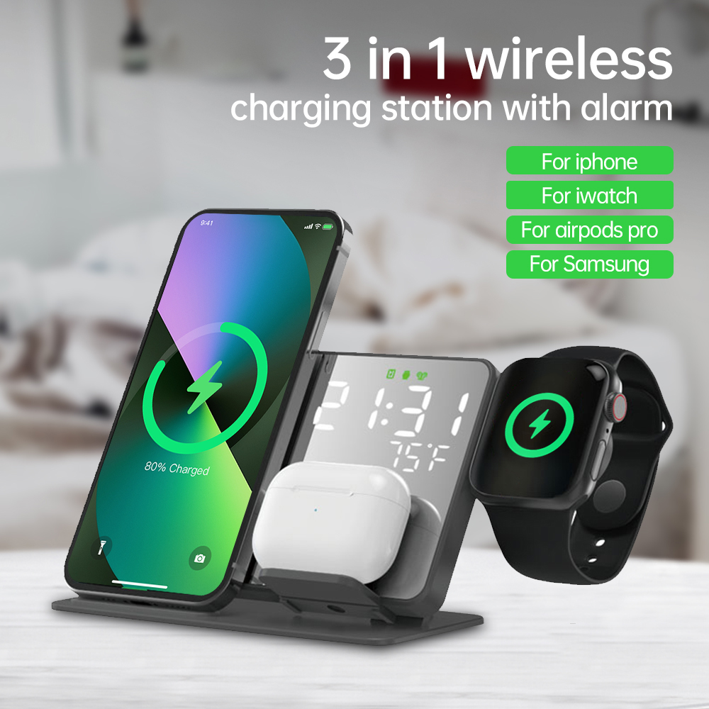 3 in 1 Wireless Charger For iP - Smartwatch Ac recension och pris