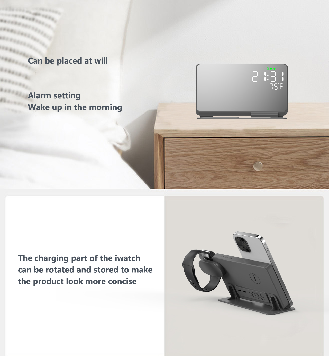 3 in 1 Wireless Charger For iP - Smartwatch Ac recension och pris