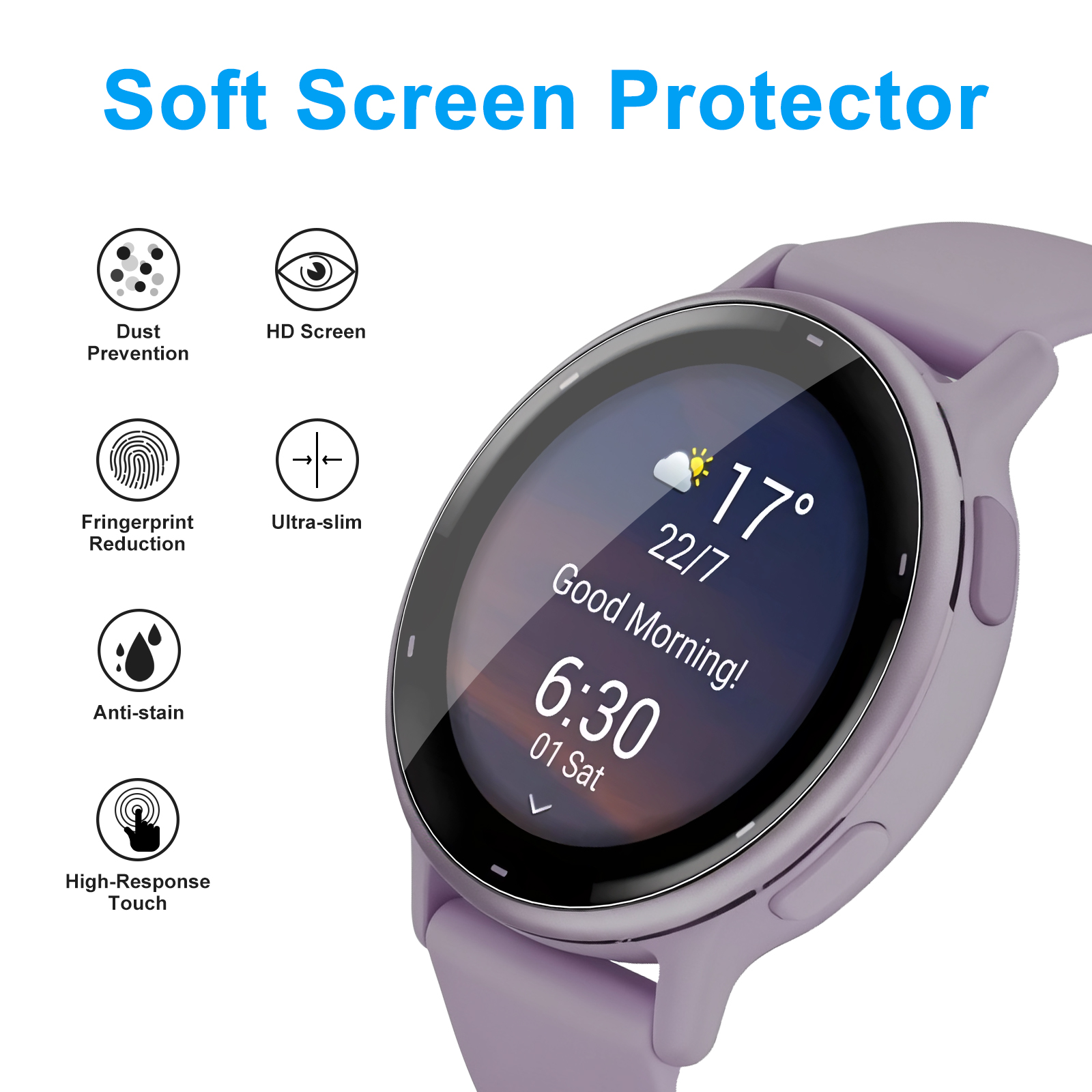 Soft Clear Protective Film For - Watch Face Protector recension och pris