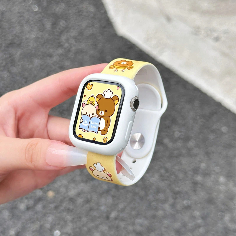 Cute Rilakkuma Print Silicone  - Silicone Band Replacement recension och pris