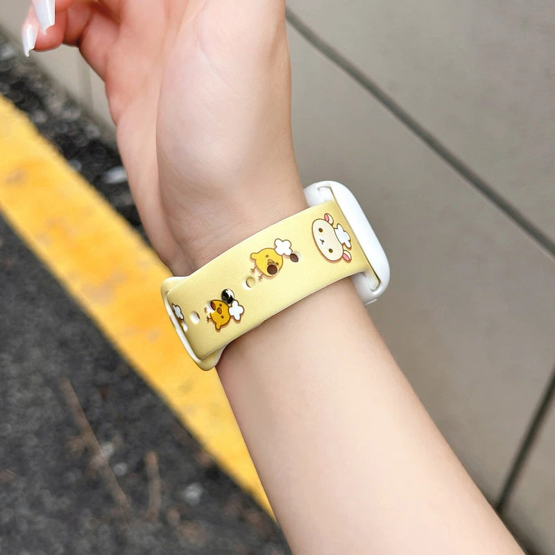 Cute Rilakkuma Print Silicone  - Silicone Band Replacement recension och pris