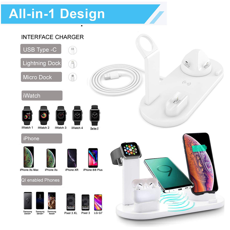 7 in 1 Wireless Charger Stand  - Smartwatch Ac recension och pris