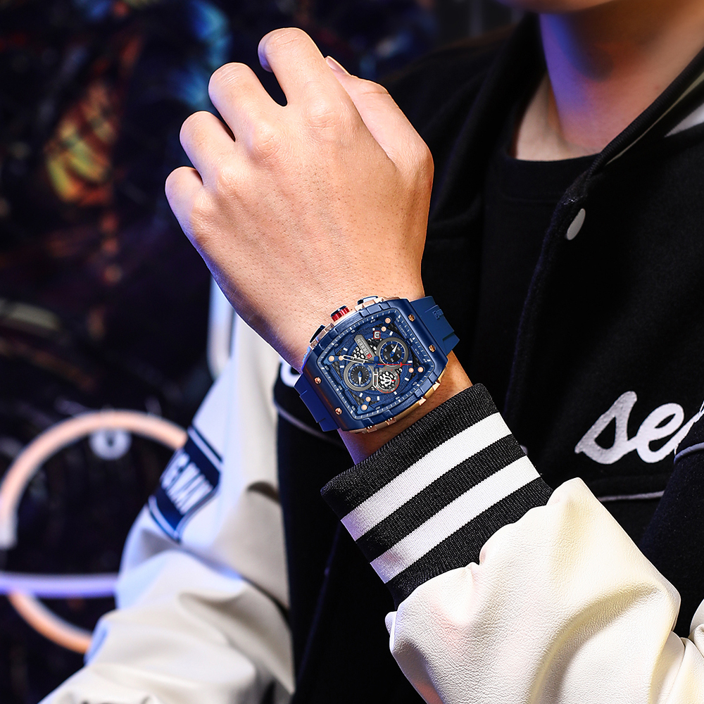 CURREN Sports Unique Rectangul - Smartwatch Guess recension och pris
