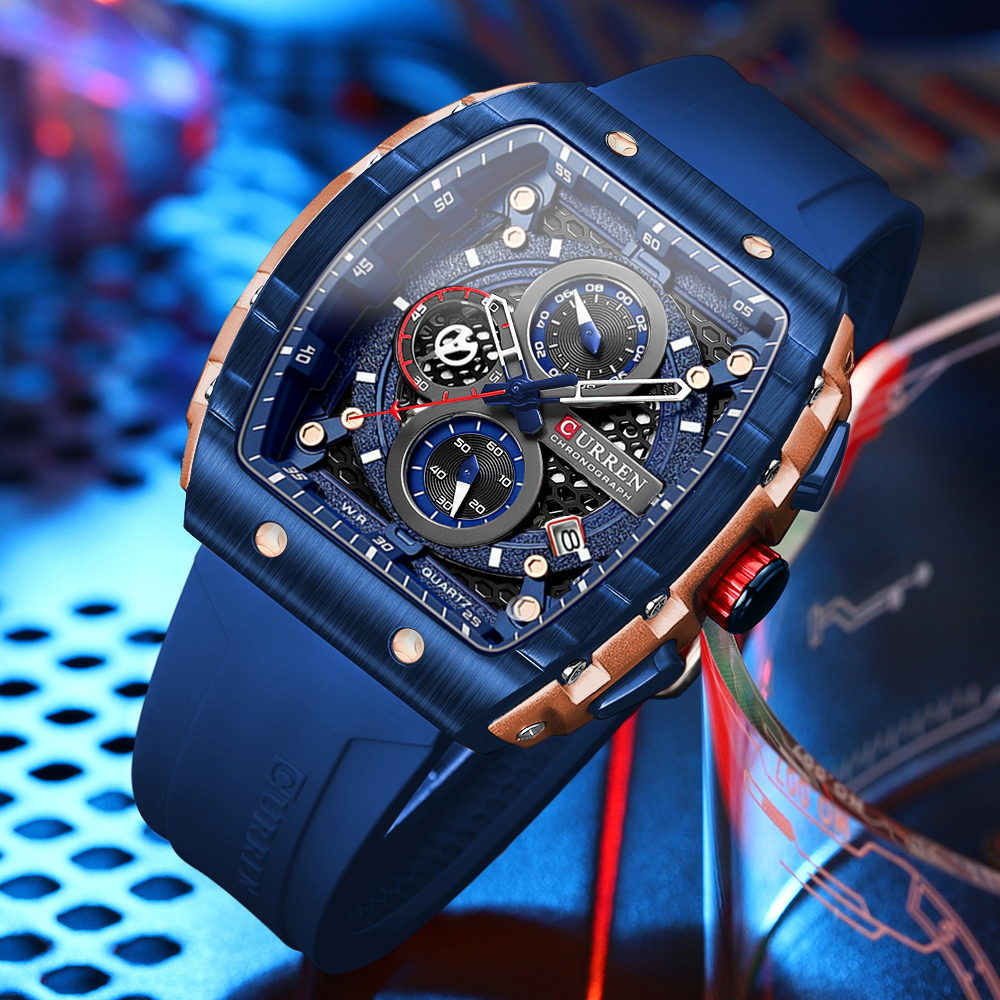 CURREN Sports Unique Rectangul - Smartwatch Guess recension och pris