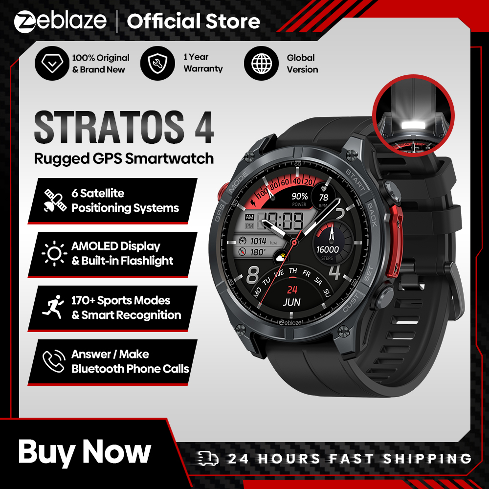 NEW Zeblaze Stratos 4 GPS Smar - Smartwatch X12 recension och pris