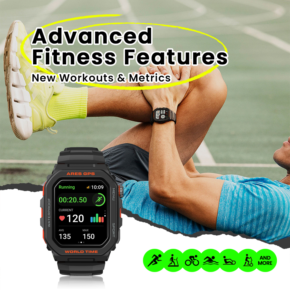 New Zeblaze Ares GPS Smart Wat - Smartwatch Faces recension och pris