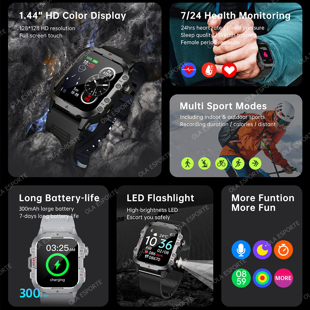 New Military Smart Watch Men I - Smartwatch X12 recension och pris