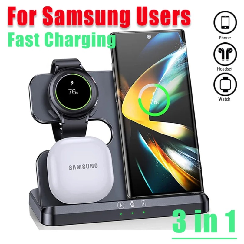 3 in 1 Fast Wireless Charger S - Smartwatch Ac recension och pris