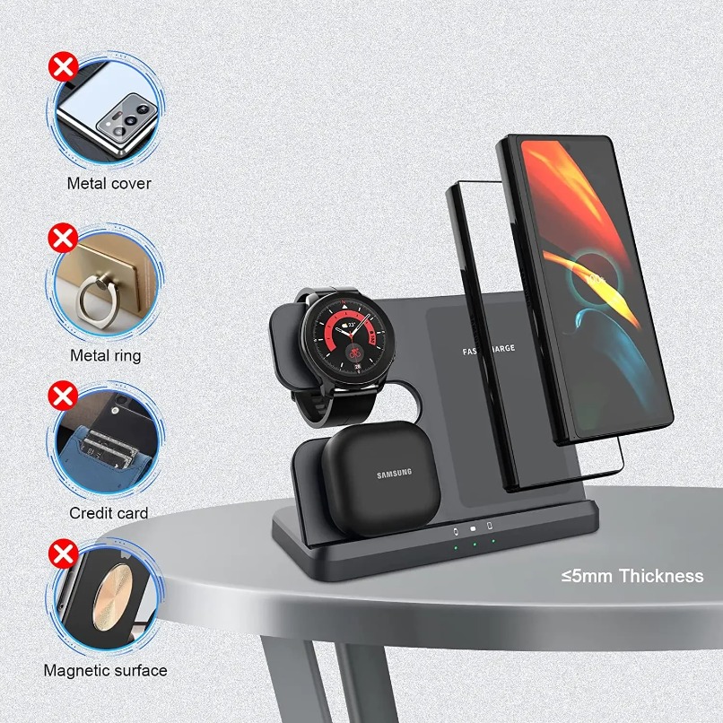 3 in 1 Fast Wireless Charger S - Smartwatch Ac recension och pris