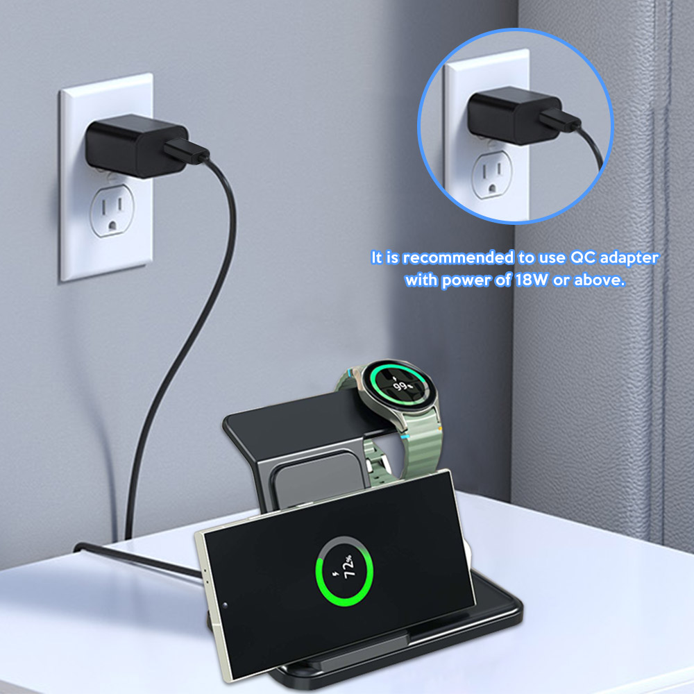 3 in 1 Wireless Charger Stand  - Smartwatch Ac recension och pris