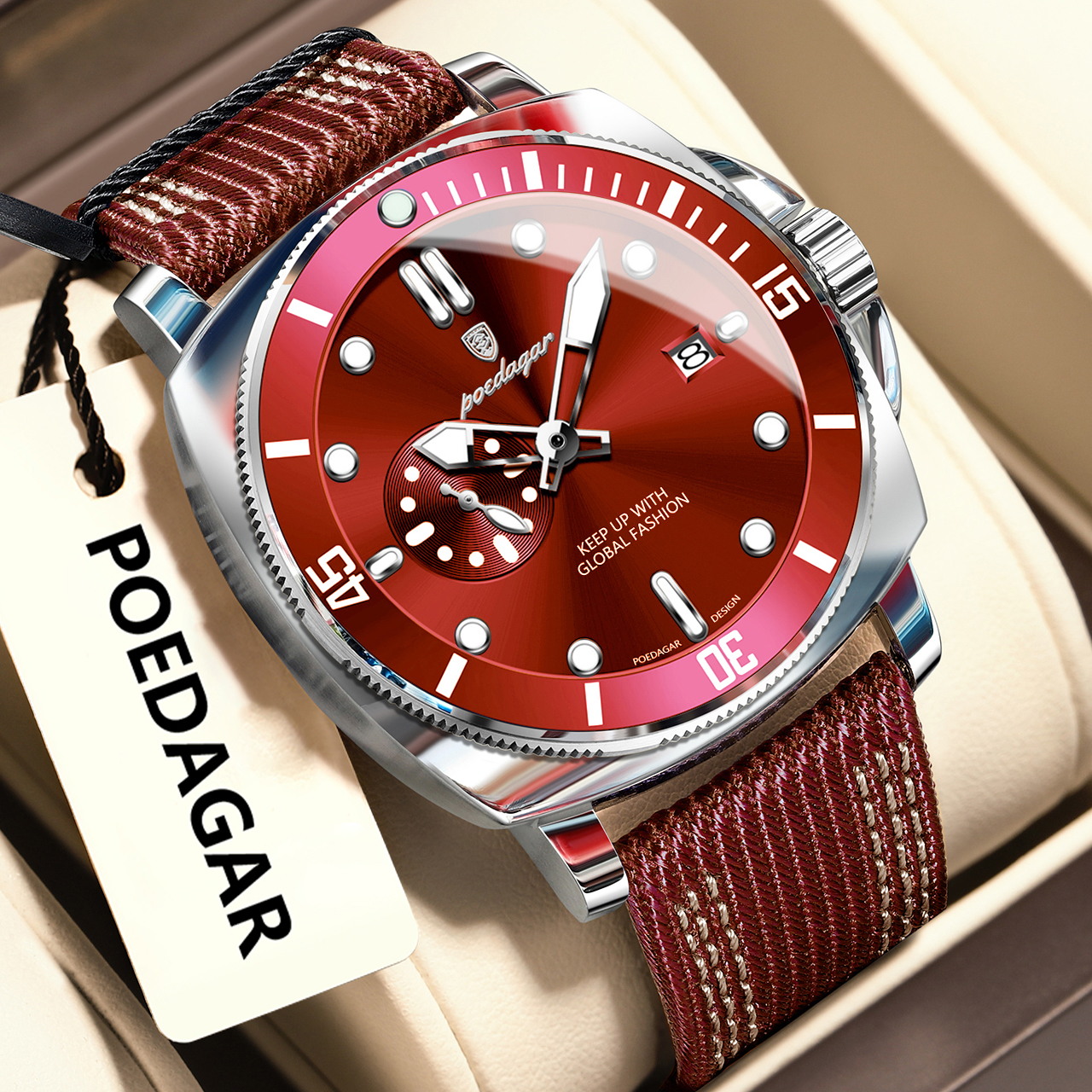 POEDAGAR Luxury Fashion Man Wa - Smartwatch Guess recension och pris