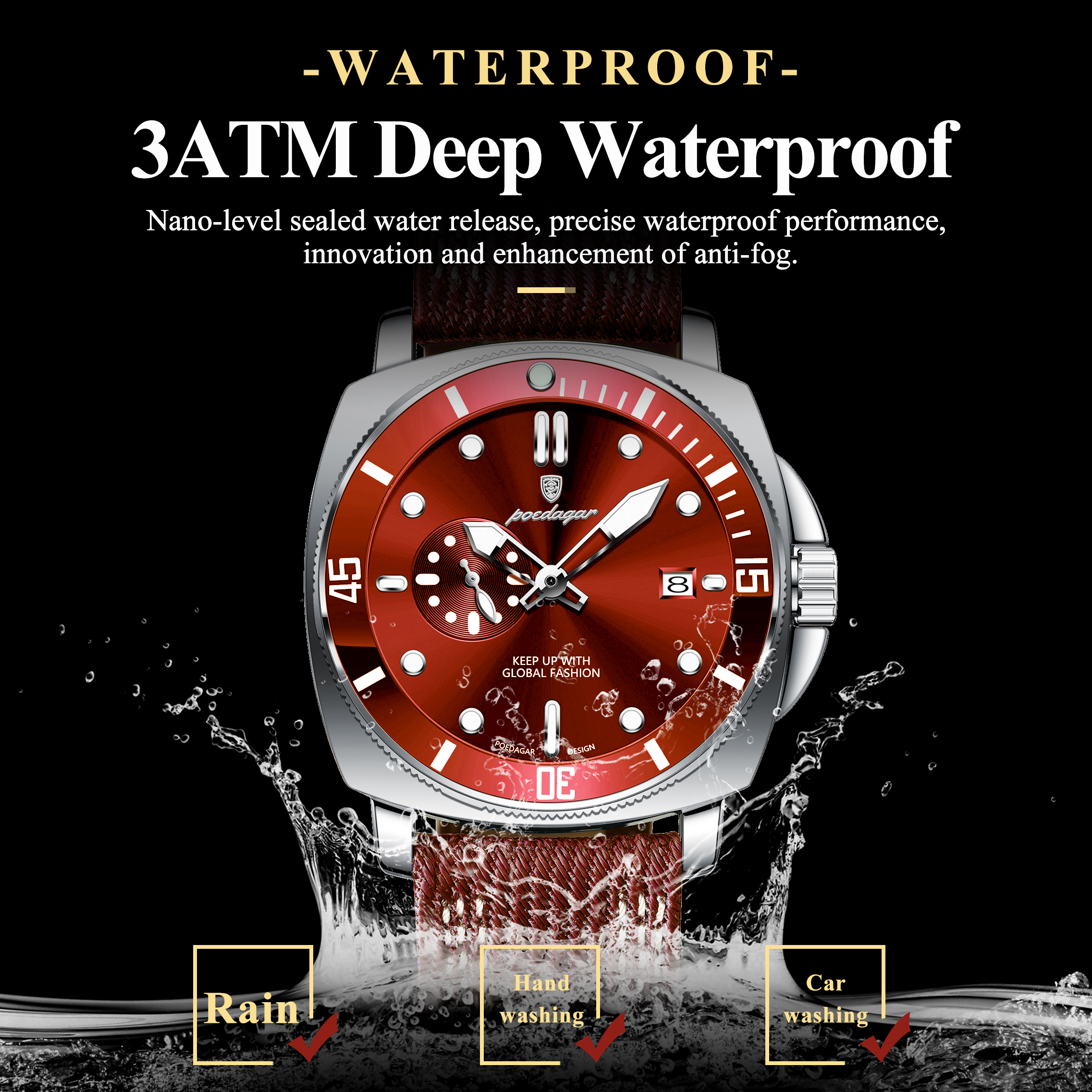 POEDAGAR Luxury Fashion Man Wa - Smartwatch Guess recension och pris