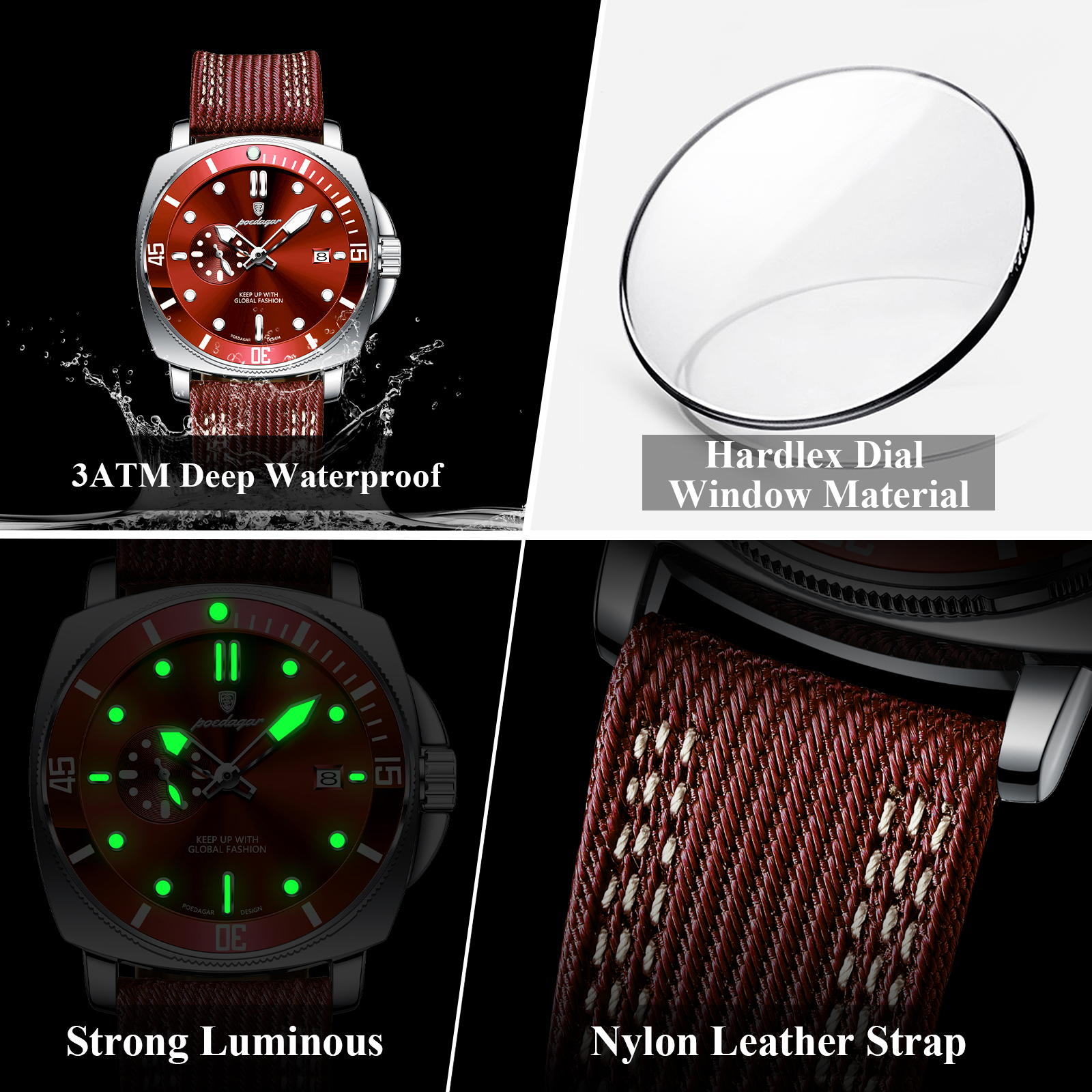 POEDAGAR Luxury Fashion Man Wa - Smartwatch Guess recension och pris